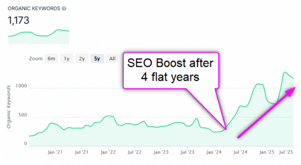 SEO Boost After 4 Flat Years